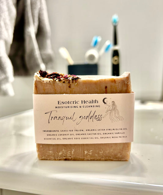 2 Organic Grass Fed Tallow Rose and Vanilla Soap Bars